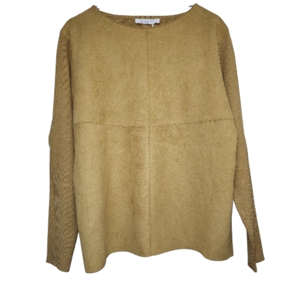 Sioni Women's Camel Crew Neck Sweater